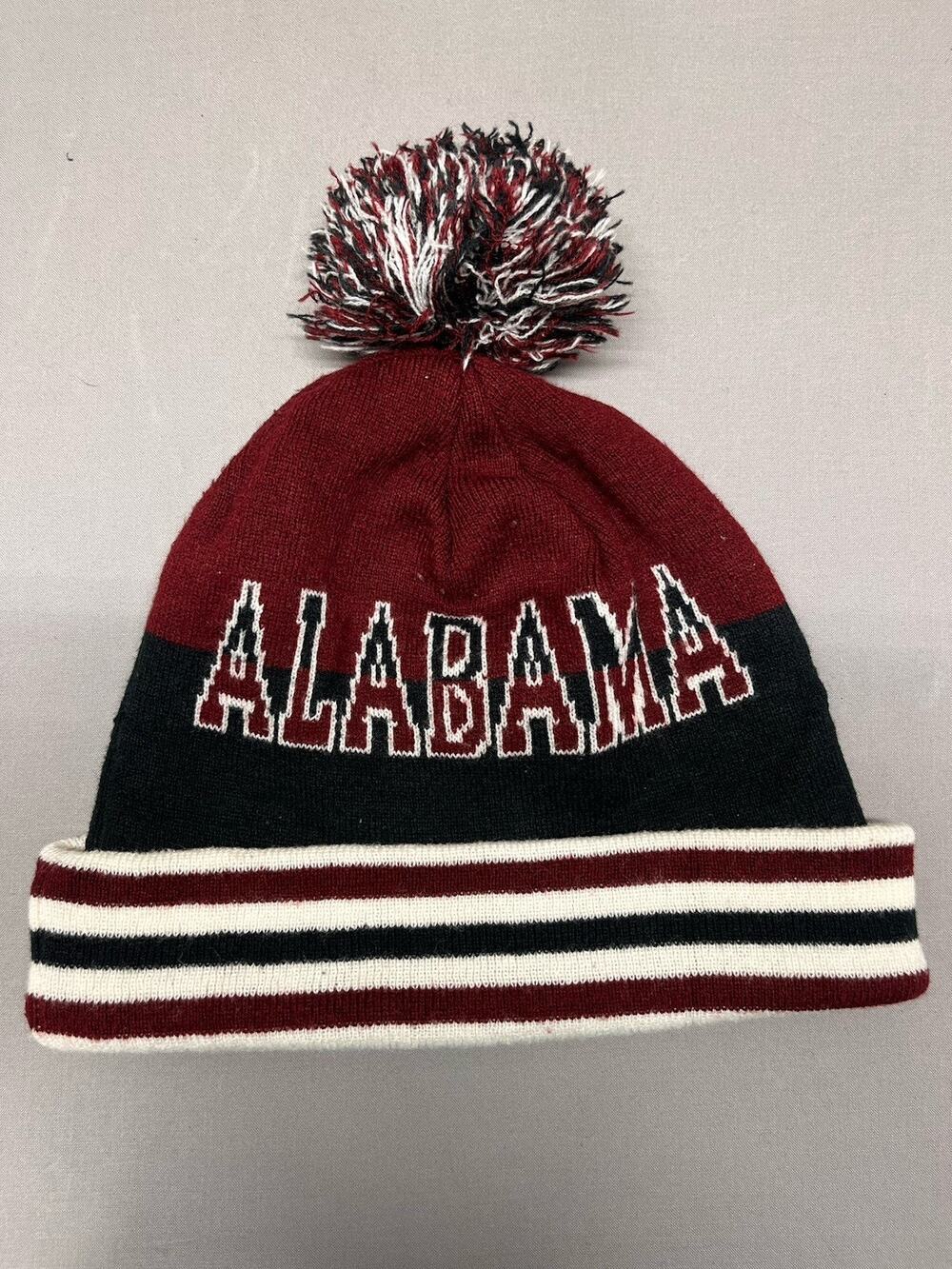 Alabama Crimson Tide Knit Cuffed Beanie Pom Pom Top Embroidered Game Day Cozy